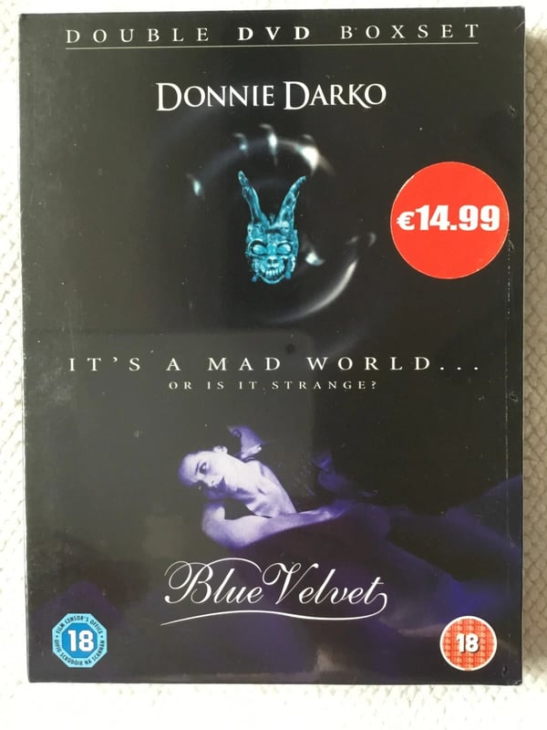 Donnie Darko / Blue Velvet: Double DVD Boxset~Reg.2~Dennis Hopper~~ Region 2 Brand New