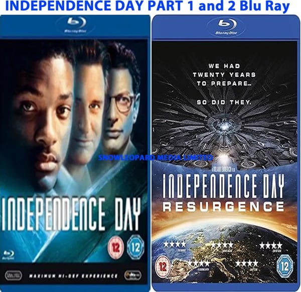 INDEPENDENCE DAY PART 1 and 2 Blu Ray DOUBLE PACK MOVIE FILM independance R2 Region 2 Brand New