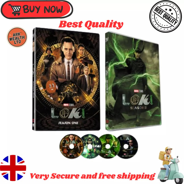 Loki Kausi 1-2 (2023) DVD 4-levyn Box Set (Alue 2)