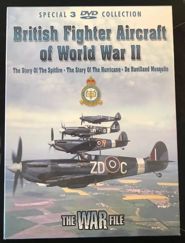 Britiske Jagerfly Fra Anden Verdenskrig (DVD, 2004) 3-Disc Boks Sæt