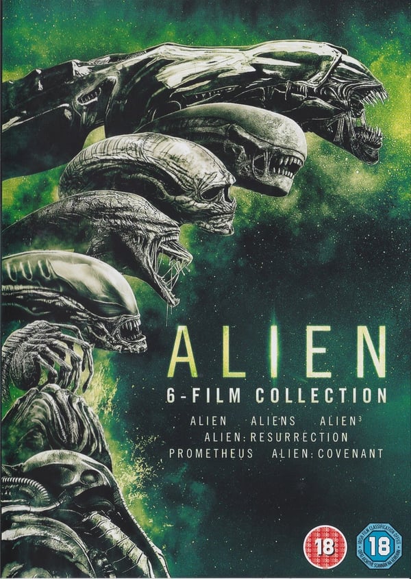 Alien Aliens Alien 3 Resurrection Prometheus Alien Covenant - Region 2 DVD Brand New