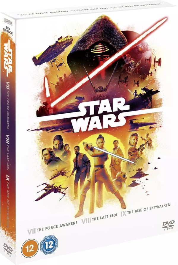 Star Wars Sequel Trilogy Box Set DVD Episodes 7-9 [2022] Region 2  Brand New