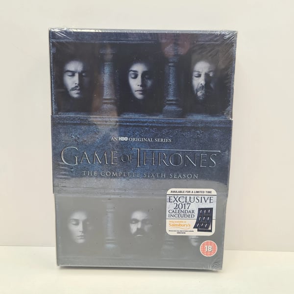 Game Of Thrones The Complete Sixth Season DVD With Exclusive 2017 Calendar Region 2 Brand New