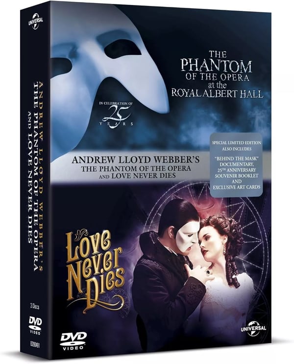 Phantom of the Opera / Love Never Dies DVD (Tuplapakkaus)