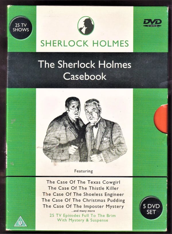The Sherlock Holmes Casebook - 25 TV-jaksoa, 5 levyn setti, Alue 2