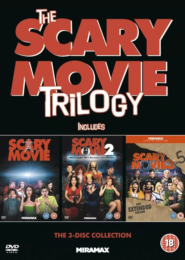 Scary Movie 1-3 Box Set [DVD] - Anna Faris, Marlon Wayans Region 2 Brand New