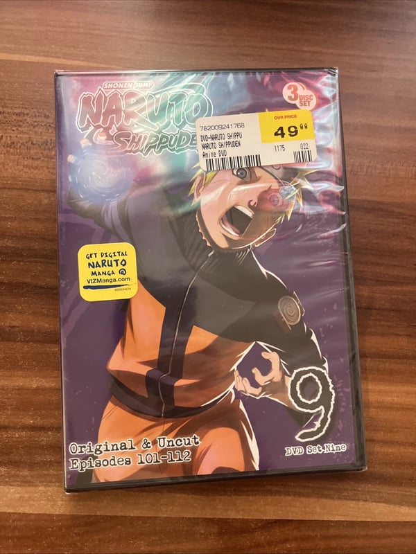 Naruto: Shippuden - Box Set 9 (DVD, 2002) Episode 101-112 Region 1 BNWT  Brand New