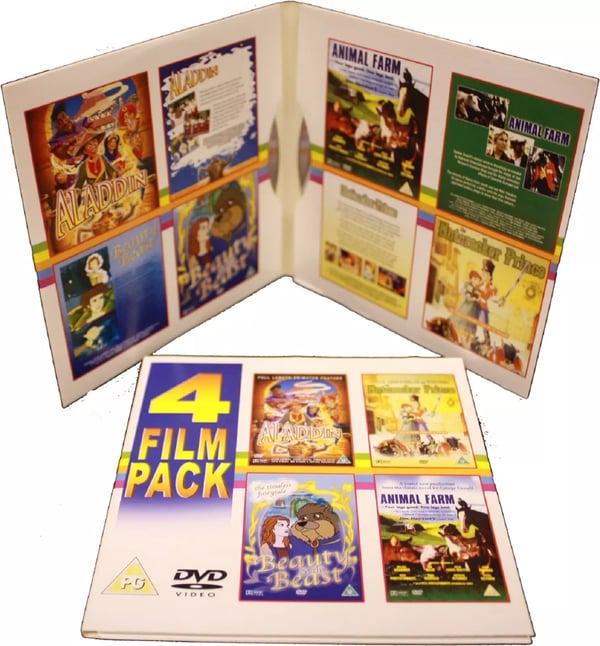 4 Film Pack DVD: Aladdin, Nøddeknækkerprinsen, Skønheden & Udyret (Region 2)