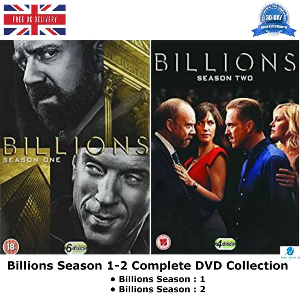 Billions Kausi 1-2 - Amerikkalainen Finanssidraama TV-sarja Alue 2 DVD