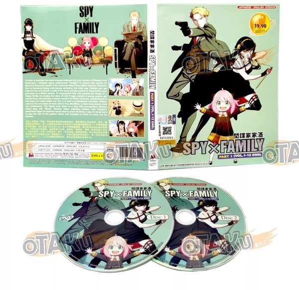 SPY x FAMILY (Del 1) - Anime TV-serie DVD (1-12 afsnit) - Engelsk dub
