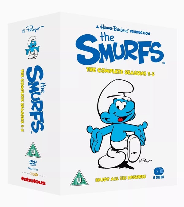 The Smurfs Complete Seasons 1-5 DVD Box Set Region 2 Brand New
