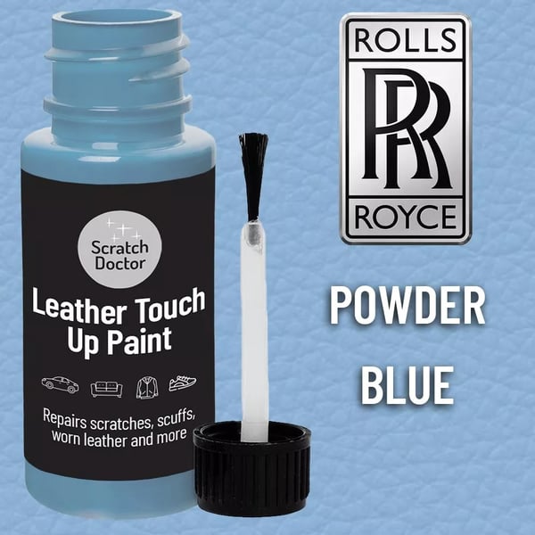 ROLLS ROYCE POWDER BLUE Leather Touch up Car Seat Repair Paint ROLLS ROYCE POWDER BLUE Leather Touch up Car Seat Repair Paint