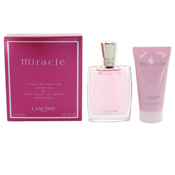 Lancome Miracle 50ml Eau De Parfum Gift Set With 50ml Body Lotion For Women