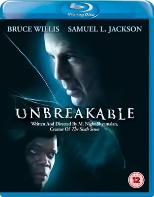 Unbreakable DVD (2008) Bruce Willis, Shyamalan (DIR) cert 12 Blu-ray Brand New