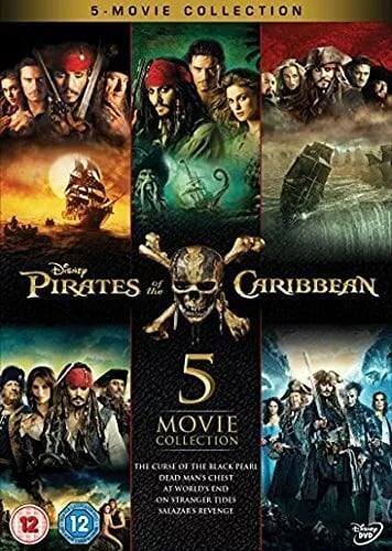 Pirates of the Caribbean 1-5 Boxset [DVD][Region 2]  Brand New