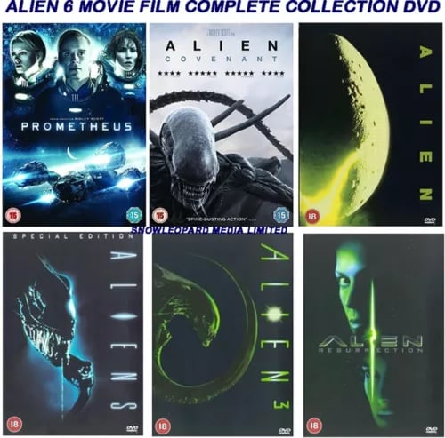 ALIEN 6 MOVIE FILM COMPLETE COLLECTION DVD 1-6 Franchise R2 Region 2  Brand New