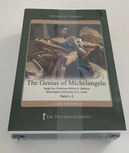 The Great Courses - The Genius of Michelangelo Parts 1-3 DVDs + Course Guidebook Region 2 Brand New