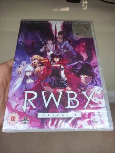 RWBY Volume 5 - Anime DVD Boxset 2 Disc Box Set - Region 2 - RARE Brand New