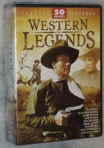 Western Legends: 50 Klassiske Cowboyfilmer med John Wayne, Roy Rogers – DVD Box Set Western Legends: 50 Klassiske Cowboyfilmer med John Wayne, Roy Rogers – DVD Box Set