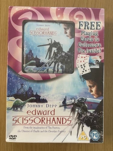 Edward Scissorhands pelikortit keräilyrasiassa – DVD Box Set Edition (Alue 2)