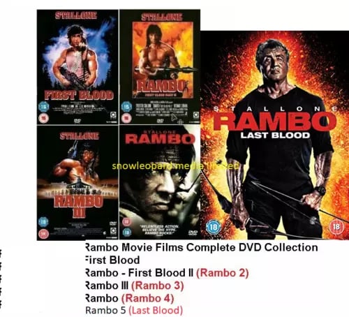 Rambo Komplett DVD-kolleksjon - Alle 5 Filmer