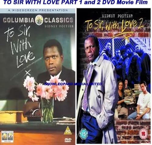 TO SIR WITH LOVE PART 1 and 2 DVD Movie Film Sidney Poitier Sequel I II Region 2 Brand New