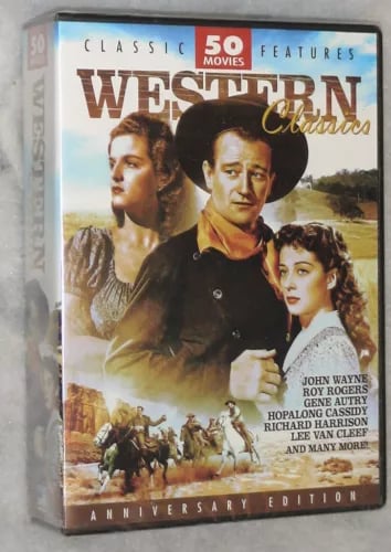 Western Classics 50 Cowboy Movies DVD Box Set Region Free  Brand New