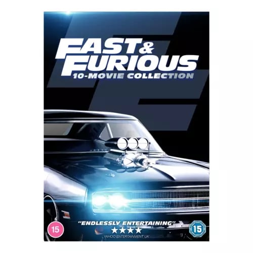 Fast & Furious: 10 elokuvan kokoelma DVD-boksissa