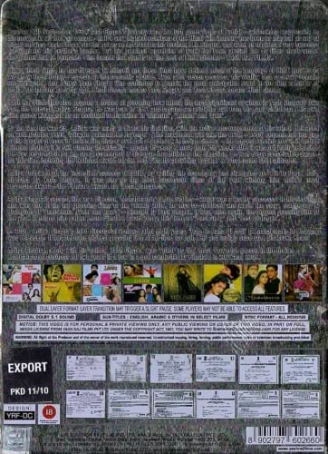 Yash Raj Legacy Films: DDLJ, Darr, Silsila – 8 levyn DVD Steelbook -boksisetti