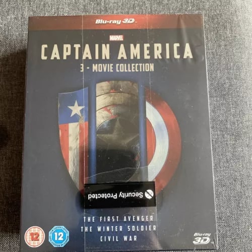 Captain America 1,2,3 1-3 Movie Collection 3D BLU RAY BOX SET Region 2 Brand New