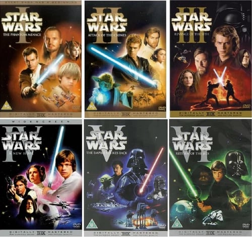 Star Wars: Komplett 6-film DVD-samling (Episod 1-6)