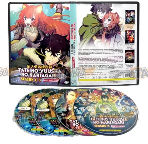 Tate No Yuusha No Nariagari (Sæson 1-3) - Anime DVD (1-50 afsnit), engelsk tale