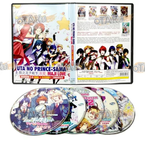 UTA NO PRINCE-SAMA MAJI LOVE (Kausi 1-4) - DVD (Jaksot 1-52 + 2 Elokuvaa)