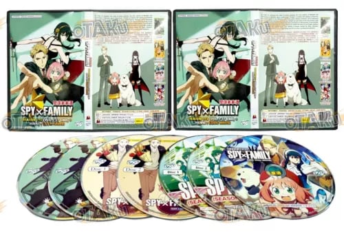Spy x Family (Sæson 1+2) - Anime TV DVD (1-37 afsnit + film), engelsk tale, Region 2