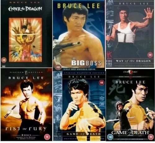 BRUCE LEE COMPLETE COLLECTION DVD SET ALL 6 FILMS MOVIE Original Releas R2 Region 2 Brand New