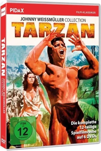 Tarzan Johnny Weissmuller: 12 elokuvaa Seikkailukokoelma - DVD Alue 2 Tarzan Johnny Weissmuller: 12 elokuvaa Seikkailukokoelma - DVD Alue 2