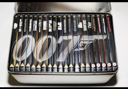 JAMES BOND 007 SPECIAL EDITION 20 MOVIE TIN BOX REGION 2 DVD SET Brand New