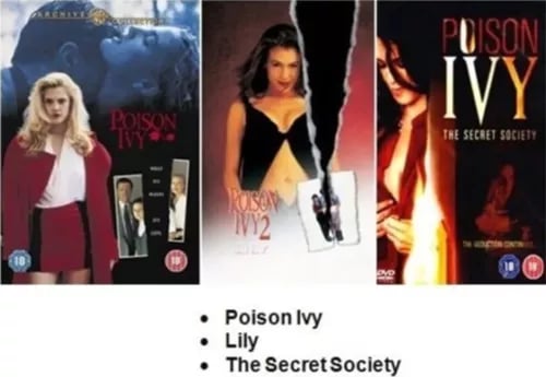 POISON IVY TRILOGY 3 MOVIE COLLECTION 1 2 LILY 3 SECRET SOCIETY R2 DVD Region 2  Brand New