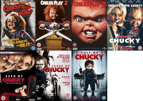 CHILD'S PLAY AND And; CHUCKY 7 MOVIE FILM COMPLETE childs COLLECTION DVD x Region 2 Brand New