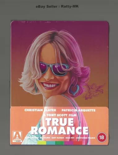 TRUE ROMANCE - ARROW VIDEO EXCLUSIVE 4K + BLU RAY STEELBOOK - Region 2 Brand New