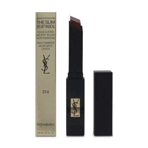 YSL Brown Lipstick Rouge Pur Couture The Slim Velvet 314 Limitless Cinnabar