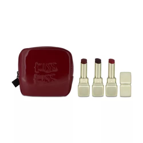 Guerlain Lipstick Gift Set KissKiss Shine Bloom Trio Collection 3 x 3.2g