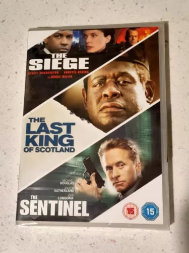 The Siege / Last King of Scotland / The Sentinel, 3x DVD Region 2 Brand New