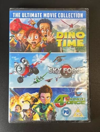 ULTIMATE ANIMATED MOVIE COLLECTION: DINO TIME, SKY FORCE & FANTASTIC FORCE - Region 2 Brand New