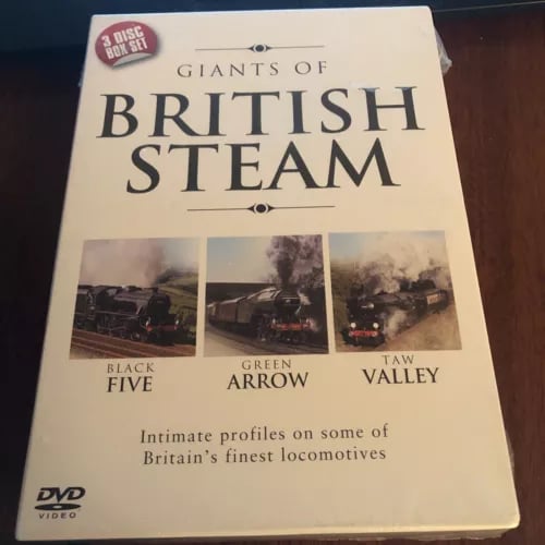 Giants of British Steam, 3 DVD Box Set Inc. Taw Valley Black Five Region 2 Brand New