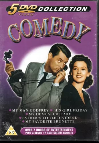 COMEDY - My Man Godfrey, His Girl Friday + 3 - 5-Film DVD Boxset Region 2 Brand New