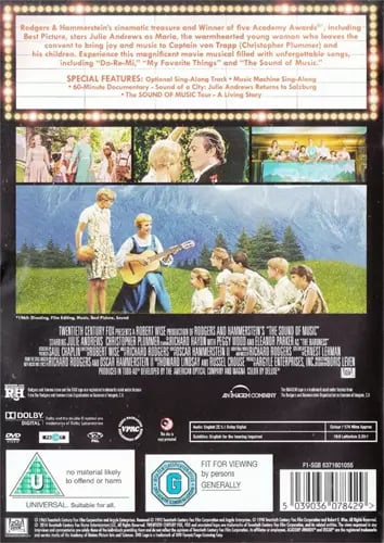 The Sound Of Music (2016) med Julie Andrews [DVD], Region 2