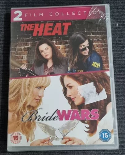 The Heat / Bride Wars Comedy DVD. McCarthy Bullock Hudson Hathaway Region 2 Brand New