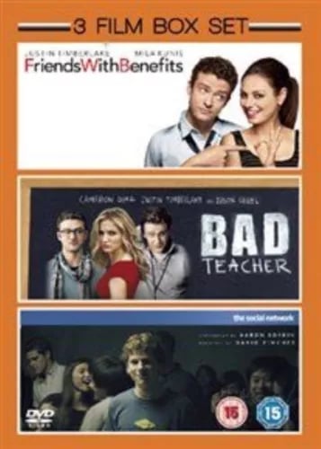 Friends With Benefits/The Social Network/Bad Teacher' DVD Box Set Region 2 Brand New