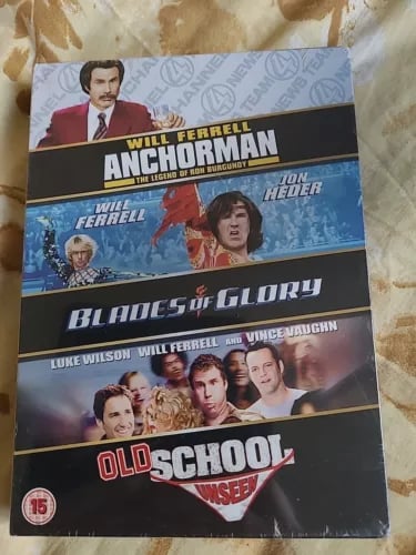 Anchorman / Blades of Glory / Old School DVD-pakke Anchorman / Blades of Glory / Old School DVD-pakke